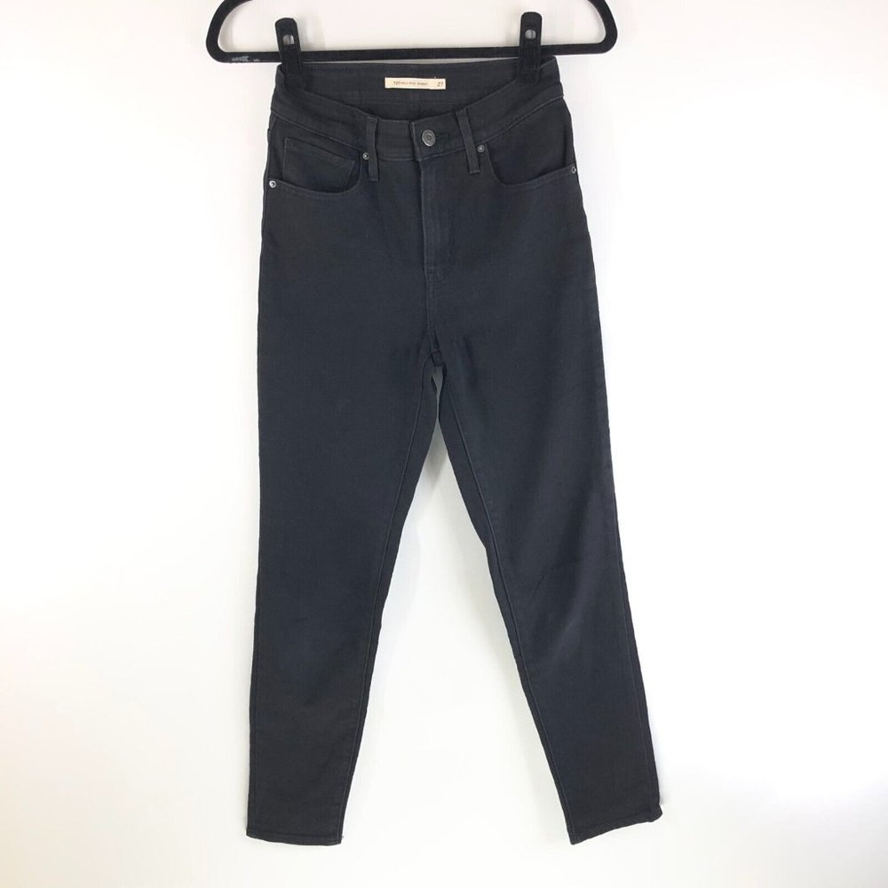 Levis Womens Jeans 721 High Rise Skinny Stretch Black 27